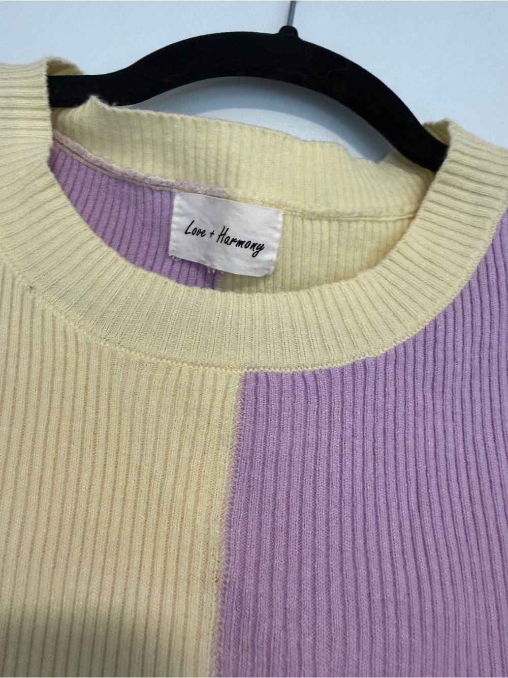 Colorblock Ribbed Short-Sleeve Top - Pastel Multi - Picture 2 of 3